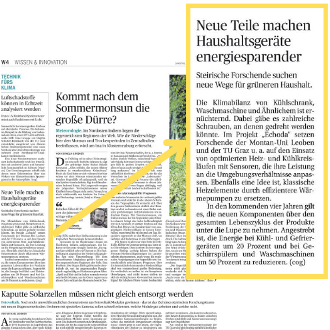 Neue Teile machen Haushaltsgeräte energiesparender